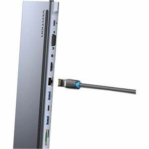 Vention THTHC USB Type C Docking Station for U Disk, Speaker, Printer, TV - Charging Capability - Memory Card Reader - SD,