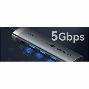 Vention TGM USB Type C Docking Station for Mouse, Smartphone, Hard Drive, Monitor, Memory Card Reader, Flash Drive - Charg