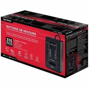 UPS Standby CyberPower - 650VA/360W - Compacto - 8Hora(s) Recharge - 2Minuto(s) Stand-by - 120 V AC Entrada - 120 V AC Sal