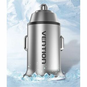 Vention FFFHO 30 W Auto Adapter - Box - Universal Adapter - 1 USB - 1 USB Type-C - For Smartphone, iPhone - 12 V DC, 24 V 