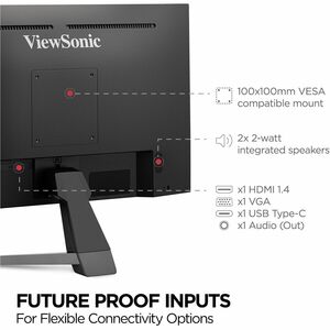 Monitor LED ViewSonic VX2467U 24.0" (61.0cm) Class Full HD - 16:9 - Negro - 23.6" (59.9cm) Viewable - SuperClear IPS - LED