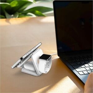 j5create JUPW3215W-N Induction Charger - White - 1 - For iPhone, Qi-enabled Device - Qi2 Certified, Magnetic, Fast Chargin