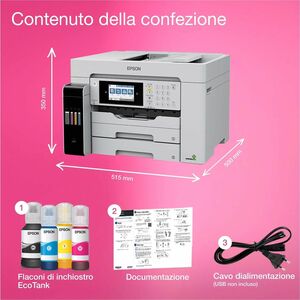 Epson ET-16685 Wired & Wireless EcoTank Pro Inkjet Multifunction Printer - Colour - Copier/Fax/Printer/Scanner - 4800 x 12