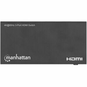 Manhattan Audio/Video Switchbox - Cable - 3840 x 2160 - 4K, 4K UHD - 1080p - 3 Input Device - 1 Display - TV, Projector - 
