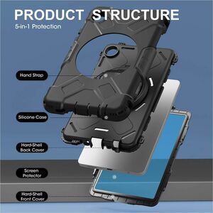 Funda rígida con soporte para Samsung Galaxy Tab® A9 (8.7") - Amortiguador, Resistente a Golpes, Resistente a Caídas, Resi