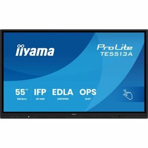 iiyama ProLite TE5513A-B1AG 4K UHD LCD Écran de collaboration - Cortex A73 1,40 GHz - 8 Go - Écran tactile - 16:9 Aspect R