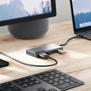 Alogic Fusion CORE USB-Typ C Docking Station - Grau, Schwarz - 1 Unterstützte Displays - 4K - 3840 x 2160 - 4 x USB-Anschl