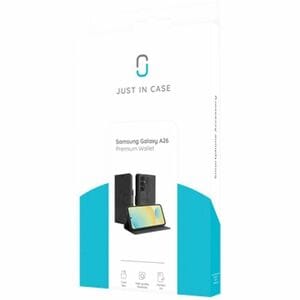 Just in Case Carrying Case (Wallet) Samsung Galaxy A26 Smartphone - Black - Scratch Resistant, Bump Resistant, Drop Resistant