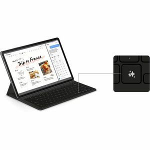 Samsung Keyboard/Cover Case (Book Fold) Samsung Galaxy Tab S10 FE+ Tablet - English Keyboard - Black - 11.86" (301.30 mm) 