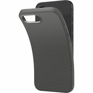 Spigen Liquid Air Case for Apple iPhone 16e Smartphone - Geometric pattern, Textured - Marble Grey - Drop Resistant, Finge