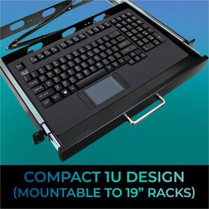 Adesso EasyTouch AKB-425UB Keyboard - Cable Connectivity - USB Interface - TouchPad - English (US) - Black - Membrane Keys
