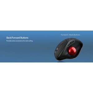 Adesso iMouse T30 Mouse - Radio Frequency - USB - Optical - 7 Button(s) - Black - Wireless - 2.40 GHz - 4800 dpi - Trackba