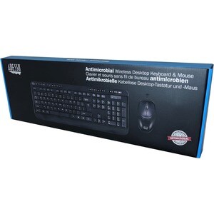 Adesso Wireless Desktop WKB-1320CB Keyboard & Mouse - English (US) - 1 Each - USB Membrane Wireless RF 2.40 GHz Keyboard -