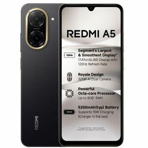 Redmi A5 64 GB Smartphone - 17.5 cm (6.9") LCD 1640 x 720 - Octa-core (Cortex A75Dual-core (2 Core) 1.80 GHz + Cortex A55 