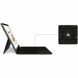 Housse/Clavier Samsung Book Cover - Porte-livres Style Samsung Galaxy Tab S10 FE+ Tablette - Noir - 202,5 mm Hauteur x 301