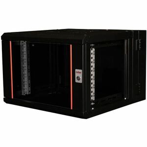 Roline 7U Wandmontierbar Geschlossener Schrank Rackschrank für Networking450 mm Rack Depth - Schwarz - Stahl, Glas, Blech 