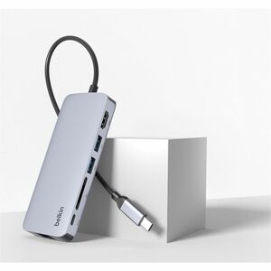 Belkin Connect USB-C 6-in-1 Multiport Hub - for Notebook, Desktop PC, Tablet PC, Smartphone, Monitor - Memory Card Reader 