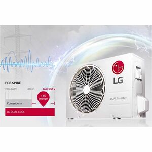 Aire acondicionado de pared LG DUALCOOL SW362H8 con Motor inversor digital - Blanco - Refrigerador, Calentador - 33000BTU/