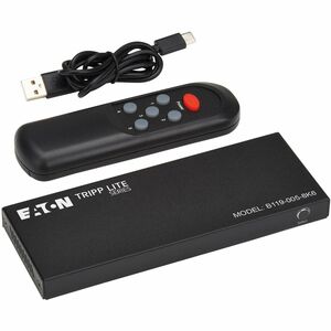 Tripp Lite series 5-Port HDMI Switch with Remote Control - 8K 60 Hz, UHD, 4:4:4, HDR10+, HDCP 2.3 - 7680 x 4320 - 8K, 4K -