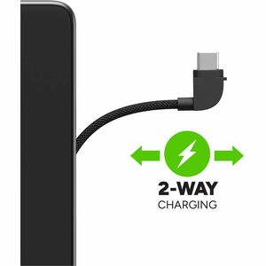 mophie Powerstation Plus Stromspeicher - Schwarz - für AirPod, Smartwatch, iPad, iPhone, USB Typ C Gerät - 1 x Typ-C 20 W 