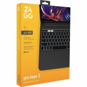 ZAGG Pro Keys 2. Tastaturaufbau: QWERTZ, Tastatursprache: Deutsch. Markenkompatibilität: Apple, Kompatibilität: iPad Pro 1