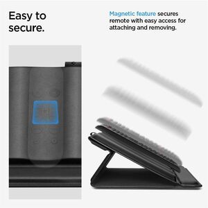Spigen Remote Control Remote Control Holder - 72.4 mm x 267 mm x 197.4 mm x - PU Leather - Black - Scratch Protection, Sec