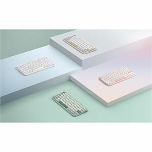 Asus Marshmallow KW100-IW-CP Keyboard - Wireless Connectivity - Iridescent White - Scissors Keyswitch - Bluetooth - 5 - 10