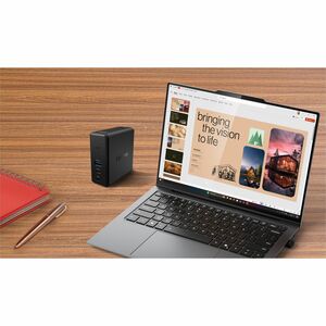 Lenovo USB Type C Docking Station for Notebook - Charging Capability - Memory Card Reader - TransFlash - Grey - Portable -