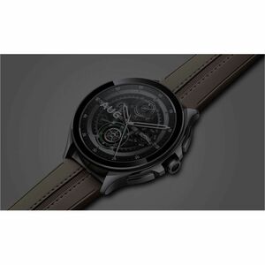 WATCH 2 PRO-BT CASE-STRAP SILVER CASE-BROWN LEATHER STRAP