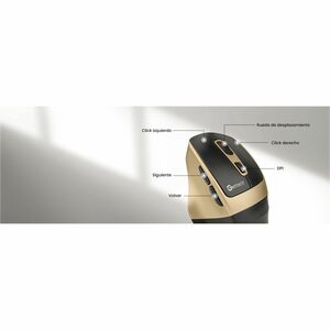 Mouse Inalámbrico Getttech , 2.4 GHz, 5M de Conexión, Ratón Ergonómico de dpi Ajustable de 3 Niveles, Ratón Inalámbrico co