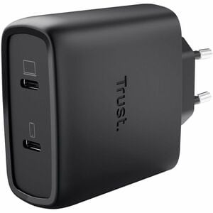 Adattatore CA Trust Maxo - 65 W - Adattatore universale - 2 USB Type-C - Per Computer portatile, Tablet PC, Smartphone - E