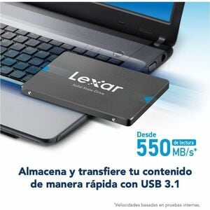 SSD Lexar® NQ100 2.5" SATA III (6Gb/s) 256 Go - Notebook, Ordinateur de bureau Appareil compatible - 0,32 DWPD - 84 To TBW