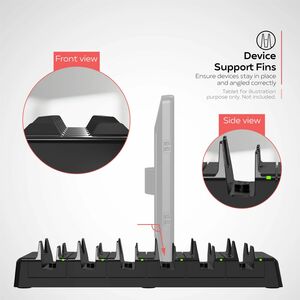 CTA Digital VersaGuard 6 Unit Pogo Charging Dock - Docking/Wireless - Tablet PC, Dock/Charge Case, Phone - 6 Slot - Chargi