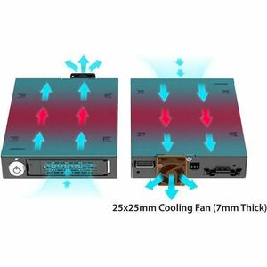 Icy Dock ToughArmor MB601V5K-B Drive Enclosure for 3.5" U.2, U.3, PCI Express NVMe - PCI Express Host Interface External -