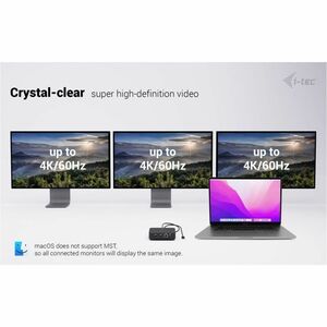Docking station i-tec 12 Porta(e) USB Type-C per Monitor, Computer portatile, Tablet PC - Compatibilita carica - 100 W - 3
