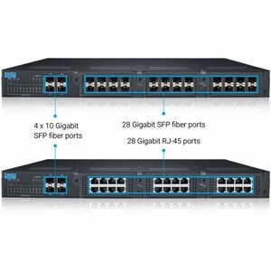 Advantech EKI-8528-4XF Ethernet Switch - Manageable - Gigabit Ethernet, 10 Gigabit Ethernet - 1000Base-X, 10GBase-X, 100Ba