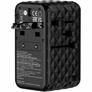 Adattatore CA Verbatim - 85 W - Adattatore universale - 1 USB - 3 USB Type-C - Per Computer portatile, Smartphone, Diffuso