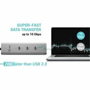 i-tec USB Hub - USB Type C - 1.25 GB/s, 640 MB/s - Notebook, Tablet, Smartphone - Portable - 4 Total USB Port(s) - PC, Mac