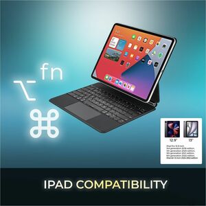 Portable iPad Case with Bluetooth Keyboard and Touchpad for iPad Pro 12.9inch - Black