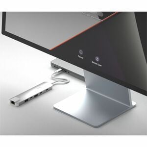 LINQ USB Type C Docking Station for Notebook, Flash Drive - Charging Capability - Off White, Space Gray - 4K @ 60Hz - 3840