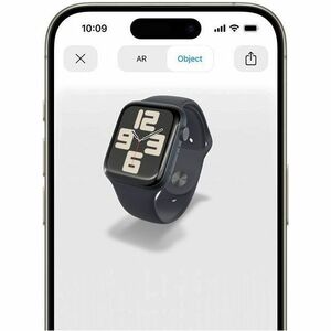 Apple Watch SE Smart Watch - 44mm Case Height - 38mm Case Width - Media noche Case Color - Media noche Band Color - Alumin