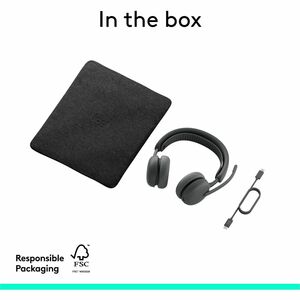 Logitech Zone Wireless 2 ES for Business - Noise-Canceling Wireless Headset with Adaptive Hybrid ANC, Native Bluetooth, Mi