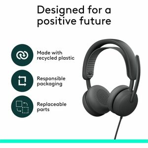 Logitech Zone Wired 2 for Business - Noise-Canceling Headset with Adaptive Hybrid ANC, Microsoft Teams Certified, USB-C wi