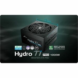 Hydro Ti PRO 1000W ATX 3.1 Titanium Black PSU, Supports PCIe 12V-2x6, Features conformal coating, LLC Full-Bridge Topology