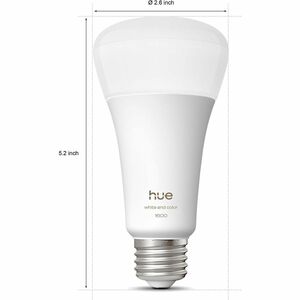 Philips Hue 100W A21- E26 Smart Bulb - 13.50 W - 100 W Incandescent Equivalent Wattage - 110 V AC, 130 V AC - 1600 lm - St