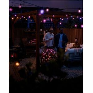 Philips Hue Festavia Globe Outdoor String Lights 45 ft - 16 Bulb - Shatter Proof, Durable, Water Proof, Weather Proof, Col