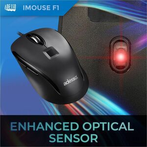 Adesso iMouse F1 Mouse - USB - Optical - TAA Compliant - Cable - 1200 dpi