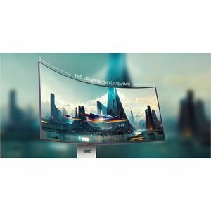 LG UltraGear 39GX90SA-W 39" (99.1 cm) Class UW-QHD Curved Screen Gaming OLED Monitor - 21:9 - Black - 39" (99.1 cm) Viewab