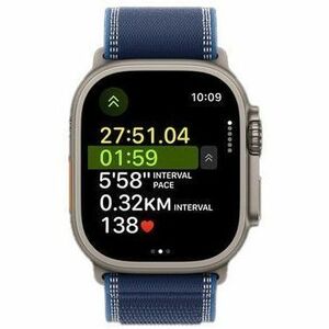Apple Watch Ultra 3�GPS + Cellular�49mm�Natural Titanium Case with Blue/Bright Blue Trail Loop - S/M