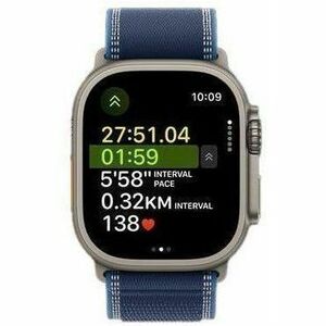 Apple Watch Ultra 3 Smart Watch - 49 mm Case Height - 44 mm Case Width - Natural Case Color - Blue, Bright Blue Band Color